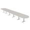 Skutchi Designs 22ft Conference Table With Power Unit | 22 Person Modular Racetrack Meeting Table | Harmony Series HAR-RAC-48X264-T-K458-NA - alternate 1