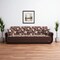 Homeroots 90" Brown Chenille Convertible Futon Sleeper Sofa And Toss Pillows With Storage 607129 - alternate 1