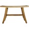 Homeroots 28" Natural Teak Rectangular Shower Bench 376741 - alternate 1