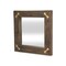 Homeroots 22" Brown Wood With Gold Bows Square Accent Mirror 632514 - alternate 9
