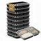 Eco Harmony Products Microwaveable Food Container, Rectangular with Lid, 4 compartments, 34oz, 100PK 804558 - alternate 1
