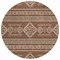 Homeroots 8' Brown And Ivory Round Southwestern Washable Indoor Outdoor Area Rug 593656 - alternate 6