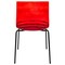 Leisuremod Astor Plastic Dining Chair with Black Steel Base Water Ripple Design in Transparent Red ACBL-20TR - alternate 9