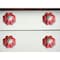 Homeroots Set of Twelve Red Pink And Green Floral Ceramic Drawer Pull Knobs, 12PK 321697 - alternate 7