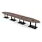Skutchi Designs Oval Conference Table With Power Unit, 48 in W, 264 in L, Brown HAR-OVL-48X264-DOU.BK-H3041-EBLK - alternate 1
