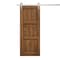 Sartodoors Modern Barn Door 36 x 84 inches, Ego 5010 Cognac Oak Veneer, 6.6FT Silver Rail Track Heavy Hardwar EGO5010BD-S-DKO-3684 - alternate 1