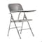 Flash Furniture Round Metal Tablet Arm Chair, Right Hand, Beige, Laminate, Grey HF-309AST-RT-GG - alternate 1