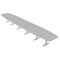 Skutchi Designs 22ft Conference Table With Power Unit | 22 Person Modular Boat Meeting Table | Harmony Series HAR-BOT-48X264-T-U779-NA - alternate 1