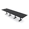 Skutchi Designs 14ft Rectangular Conference Table With Power | Harmony Series | 14 Person Meeting Room Table HAR-REC-48x168-T.BK-WA7949-NA - alternate 1