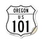 Signmission Oregon Route Marker Shield Sign Us 101, 18 Inch X 18 Inch, Vinyl Decal SHI-D-18-427 - alternate 1
