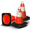 Pyle Traffic Cone Set, PVC, 12 in Height, Fluorescent Orange 6 PK PTCN12X6 - alternate 1