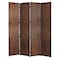 Homeroots 84" Brown Wood Folding Four Panel Screen Room Divider 274905 - alternate 4