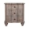 Homeroots 25" Brown Solid Wood Two Drawer Nightstand 701714 - alternate 1