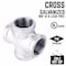 B & K 3/4 in. FIP each X 3/4 in. D FIP 3/4 in. D FIP Galvanized Malleable Iron Cross 501795 - alternate 3