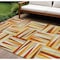 Homeroots 10' X 14' Orange Ivory And Copper Geometric Washable Indoor Outdoor Area Rug 598291 - alternate 1