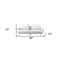 Homeroots 89" Off White Sofa With Black Legs 480934 - alternate 6