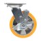 Vestil Polyurethane Swivel With Brake Caster 6 In. Diameter x 2 In. Width 1212 lb Orange/Silver CST-VE-6X2PUA-SWB - alternate 5
