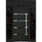 Vdomdoors Steel Door Deux 1105 Black Enamel 2 Sidelight and Transom Window Sidelite Stainless Inserts Entry D DEUX1105EXD-BLK-W14+36+14 x H80+16-LH-I - alternate 1