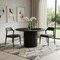 Homeroots 52" Black Solid Wood Pedestal Base Round Top Dining Table 721050 - alternate 5