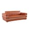Homeroots 89" Camel Italian Leather Solid Wood Sofa 720454 - alternate 7