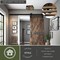 Vaxcel Ravenswood 13-in W Black and Wood Slat Square Farmhouse Flush Mount Ceiling Light Fixture C0265 - alternate 7