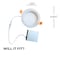 Bulbrite 8" Canless 3000K, 100w Equivalent, New Construction Integrated LED Recessed Lght Kit Metal JBOX, 2PK 861682 - alternate 6