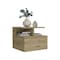 Homeroots 12" Beige Wood One Drawer Floating Nightstand 543696 - alternate 12