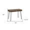 Homeroots 40" Taupe and Black Wood and Metal Hairpin Computer Desk 489978 - alternate 2
