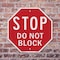 Signmission Stop Do Not Block, 6 inch X 6 inch, Plastic Sign, 2PK OC-P-2PACK-6-206 - alternate 6