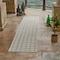 Homeroots 10' Cream and Beige Geometric Distressed Indoor Outdoor Runner Rug 558792 - alternate 7