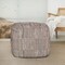 Homeroots 18" Brown Cotton Cube Geometric Pouf Ottoman 534112 - alternate 6