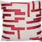 Homeroots 20" Red and Ivory Geometric Cotton Blend Throw Pillow With Embroidery 549410 - alternate 5