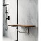 Homeroots 14" X 32" Brown Teak Rectangular Shower Bench 549342 - alternate 5