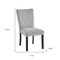 Homeroots Set of Two Light Gray and Black Upholstered Fabric And Wood Dining Side Chairs, 2PK 654254 - alternate 8