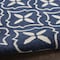 Homeroots 5' X 7' Navy Blue And Ivory Geometric Indoor Outdoor Area Rug 572644 - alternate 4