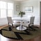 Homeroots 8' Black And Beige Round Geometric Washable Indoor Outdoor Area Rug 598724 - alternate 4