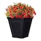 L&G 16.7 in. H X 16 in. W X 16 in. D Polyresin New England Planter Black PVE5516TCI - alternate 2