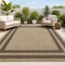 Jonathan Y Frenzy Smart Jute Minimalist Boho Inset Border Natural/Brown 3 ft. x 5 ft. Indoor/Outdoor Area Rug FXV204B-3 - alternate 1
