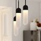 Vaxcel Thalia 3L Matte Black Contemporary Pendant Light White Pill Glass P0423 - alternate 6