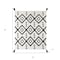 Homeroots 60" X 50" Black and White Woven Cotton Geometric Throw Blanket with Tassels 516491 - alternate 6