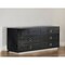 Homeroots 63" Black Six Drawer Shagreen Faux Croc Double Dresser 284153 - alternate 3