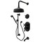 Kingston Brass Thermostatic Tub and Shower System, Matte Black KSK36300AX - alternate 1