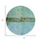 Homeroots 8' Teal Blue And Gold Round Abstract Washable Indoor Outdoor Area Rug 618633 - alternate 6