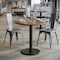 Flash Furniture Commercial 31.25" Natural HPL Tabletop with Black Table Height RD Base ST-RD31-NAT-TR18-GG - alternate 8