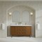 James Martin Vanities Laurent 60" Dbl Vanity, Honey Oak w/ Sgl Hole 3 CM White Zeus Silestone Top and Matching Backsplash 545-V60D-HNO-1WZ - alternate 7