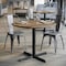 Flash Furniture Commercial 36" Natural HPL Tabletop with Black Table Height X Base ST-RD36-NAT-T3030-GG - alternate 9