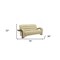 Homeroots 76" Beige Leather Sofa With Silver Legs 329515 - alternate 4