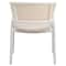 Leisuremod Ervilla Dining Chair with White Powder Coated Steel Legs and Wicker Back, Beige ECW-20BG - alternate 5