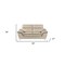 Homeroots 69in Beige And Silver Faux Leather Love Seat 329492 - alternate 5