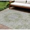 Homeroots 9' X 12' Olive Green Floral Medallion Washable Indoor Outdoor Area Rug 607912 - alternate 1